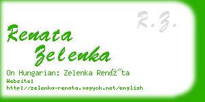 renata zelenka business card